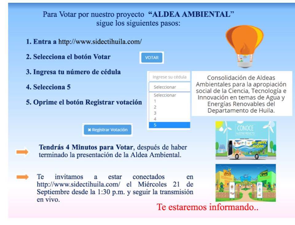 Como votar por el proyecto de Aldea Ambiental