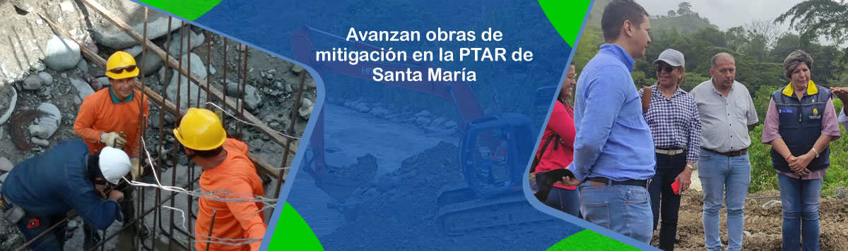Avanzan obras de mitigacion en la PTAR de Santa Maria