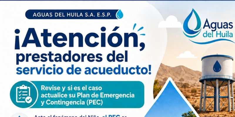 ¡Atención prestadores de acueducto! Es vital revisar y actualizar su Plan de Emergencia y Contingencia (PEC)
